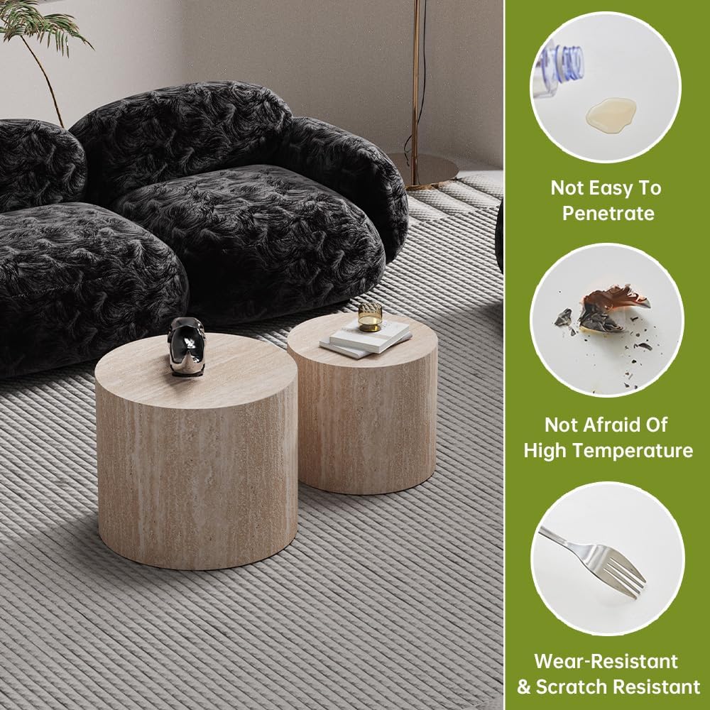 Round Nesting Coffee Tables Modern Travertine Coffee Table Small Round Coffee Tables Circular Side