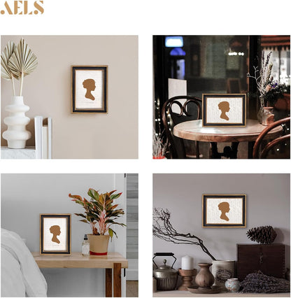 AELS 5x7 Inch Vintage Picture Frame, Elegant Antique Photo Frames with Glass Front, Photo Display