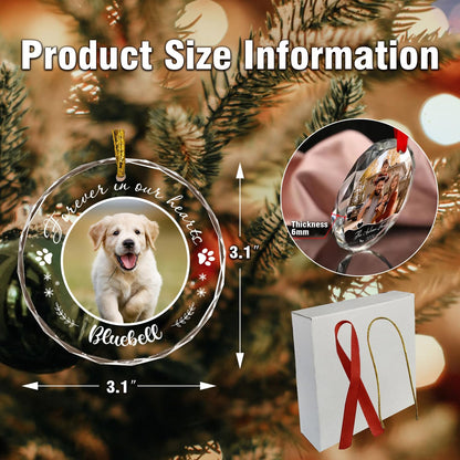 Personalized Pet Photo Ornaments, Dog Cat Custom Crystal Ornaments with Pictures for Pet Owner