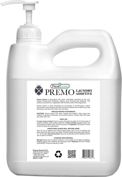 Premo Guard Bed Bug, Mite & Lice Laundry Detergent Additive 64 oz – Child & Pet Friendly – Stain &