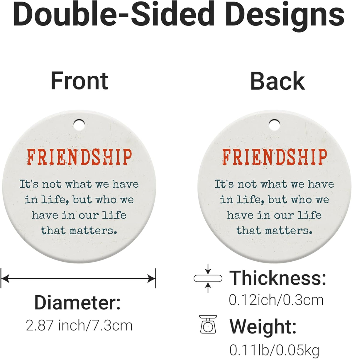 Friendship Gifts for Women, Best Friend, Funny, Work Besties, Sister, Friend Ornaments for Women