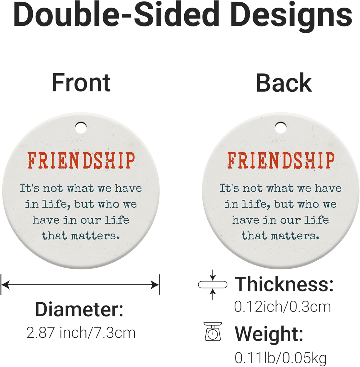 Friendship Gifts for Women, Best Friend, Funny, Work Besties, Sister, Friend Ornaments for Women