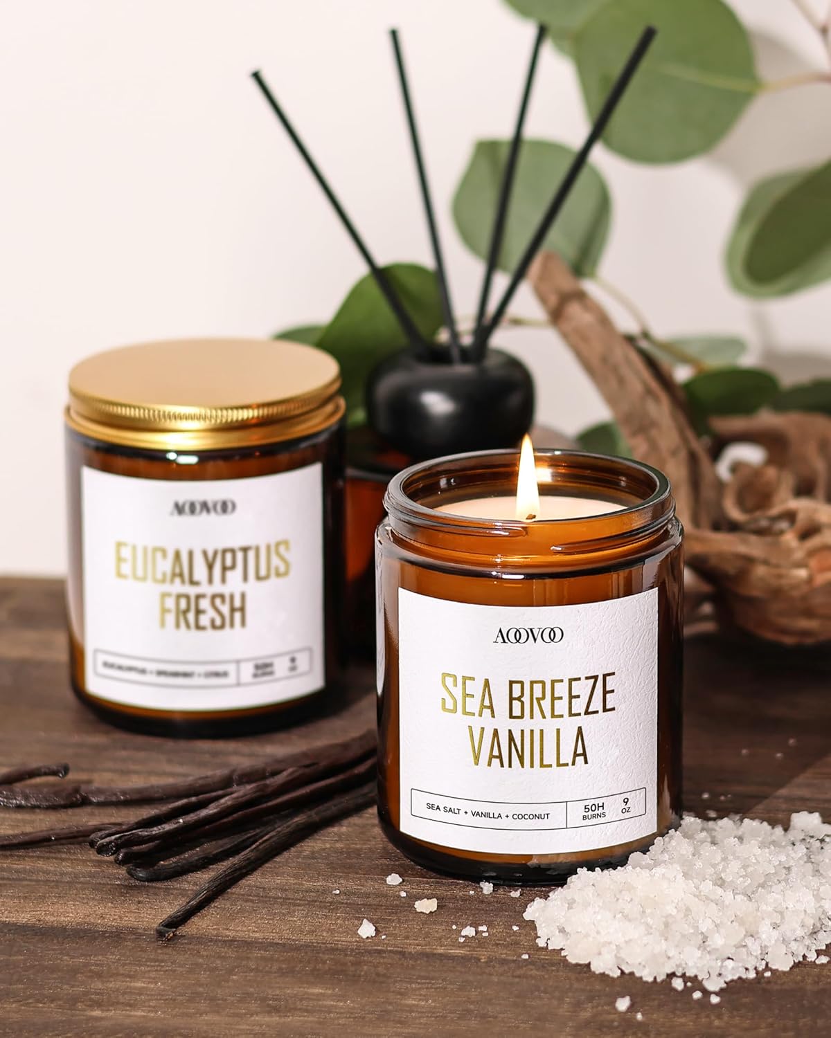 AOOVOO Scented Candles - 4PC Candle Set, 36 oz Soy Candles, Soy Candle for Home Scented