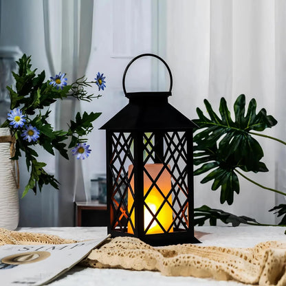 Simplelight 11 Inch Decorative Lanterns-IP44 Waterproof Outdoor Hanging Lantern, Battery Operated