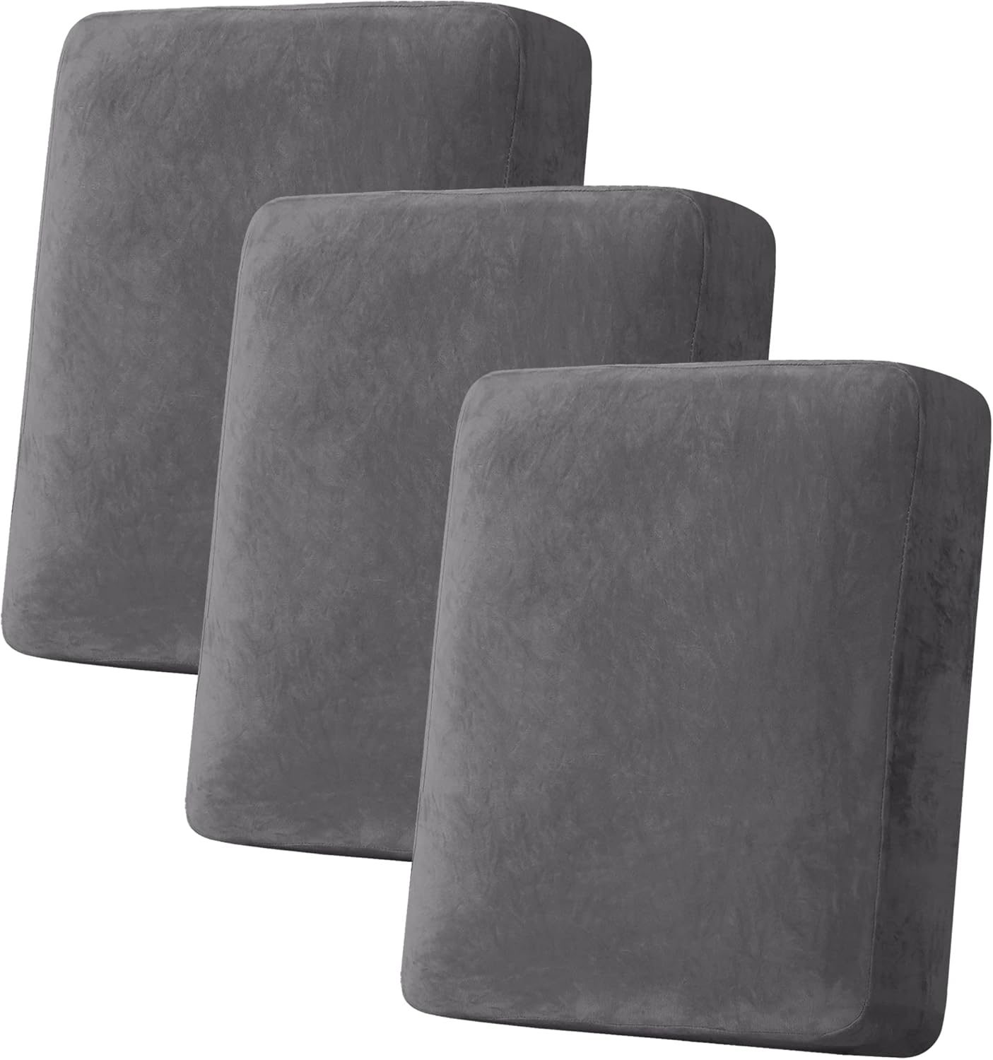 H.VERSAILTEX Velvet Stretch Couch Cushion Cover Plush Cushion Slipcover for Chair Loveseat Sofa