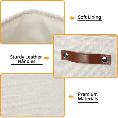 DULLEMELO Large Storage Baskets, Fabric Storage Bins for Organizing Clothes, Large Storage Bins