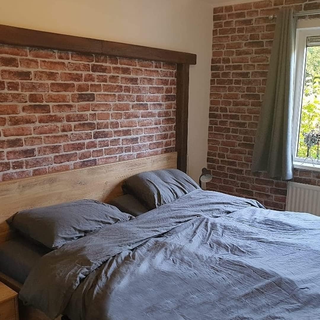 Dundee Deco 3D Wall Panels Faux Brick - Cladding, Mahogany Stone Look Wall Paneling, Styrofoam