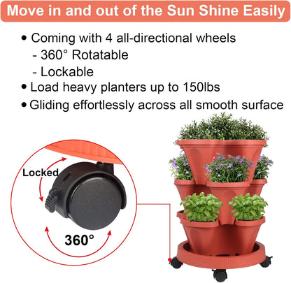 Vertical Planter 3 Tier Stackable Planters Garden Planters Strawberry Herb Flower and Vegetable