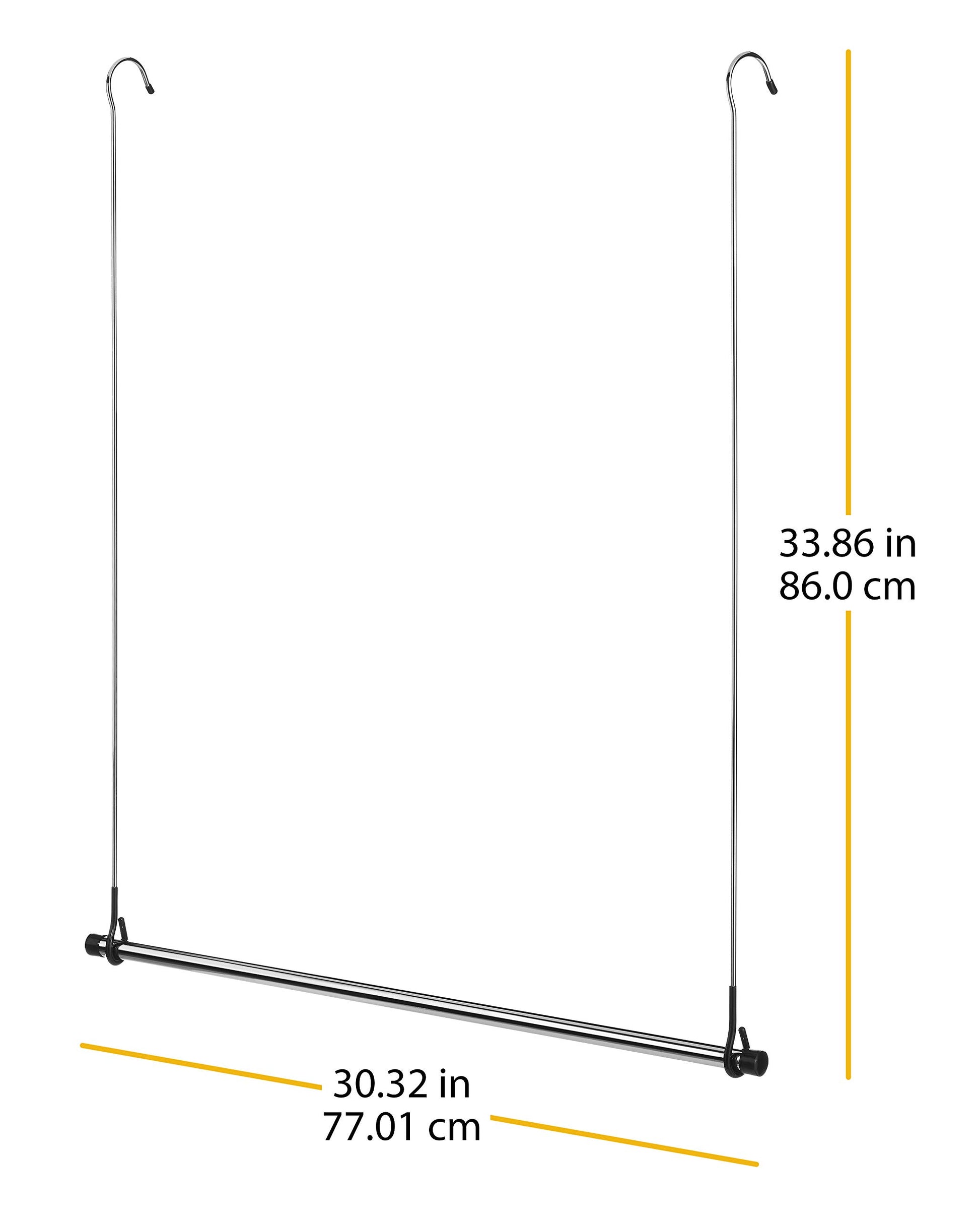 Whitmor Double Closet Rod - Heavy Duty Closet Organizer- Chrome