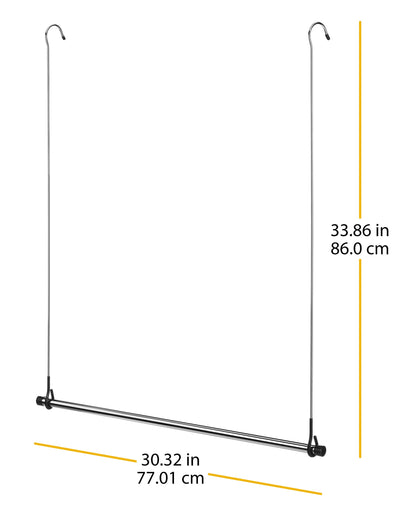 Whitmor Double Closet Rod - Heavy Duty Closet Organizer- Chrome