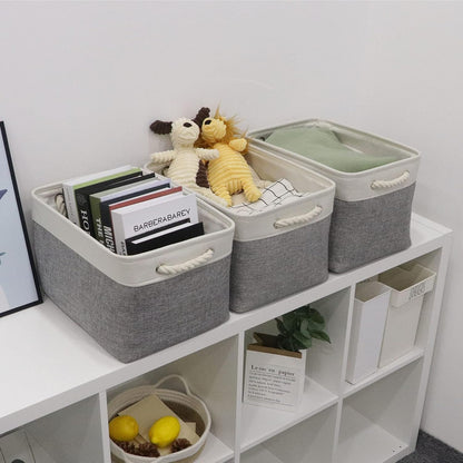 Bidtakay Baskets Set of 3 Storage Baskets for Organizing Large Fabric Storage Bins for Shelves