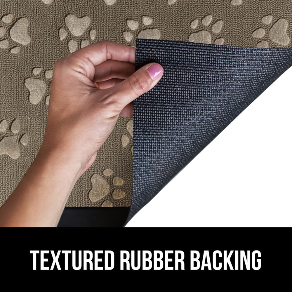 GORILLA GRIP 100% Waterproof All-Season WeatherMax Doormat 35x23, US Designed Natural Rubber, Stain