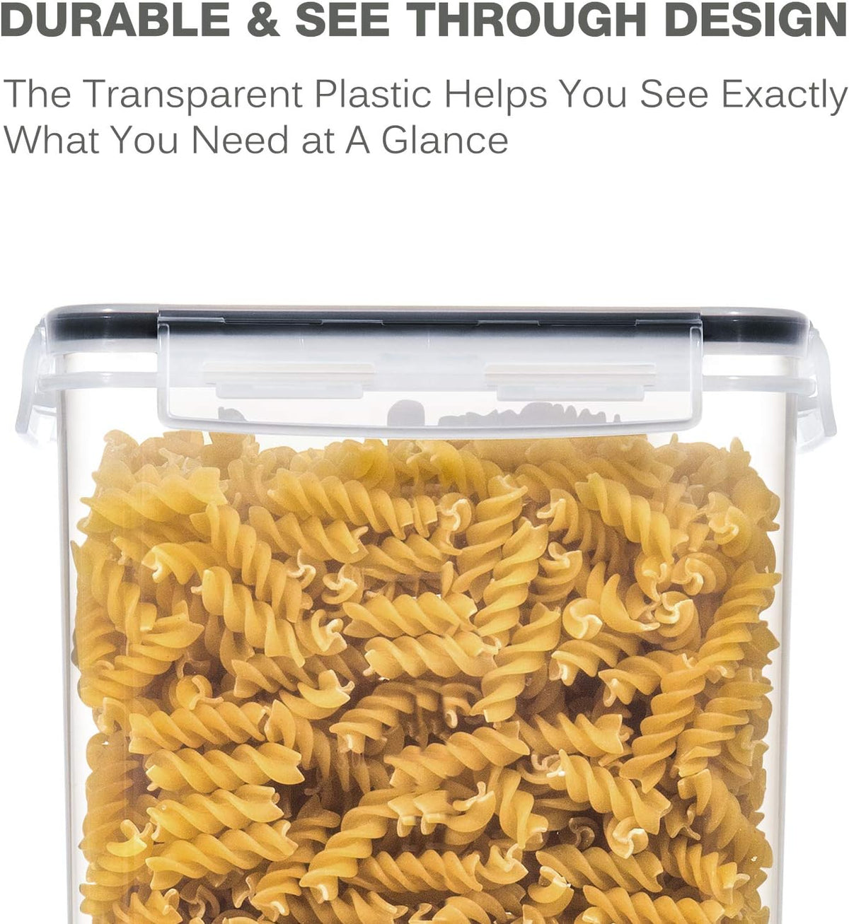 Medium Food Storage Containers with Lids Airtight 3.6L /121.7Oz, for Flour, Sugar, Baking Supply