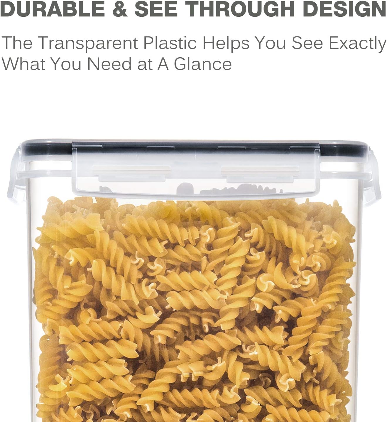 Medium Food Storage Containers with Lids Airtight 2.5L /84.5Oz, for Flour, Sugar, Baking Supply