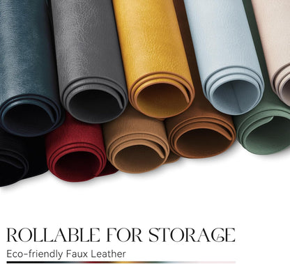 MOSAYT Vinyl Placemats Set of 4-12 X 17 Inch - Faux Leather 100% Waterproof Oil-Proof Wipeable PU