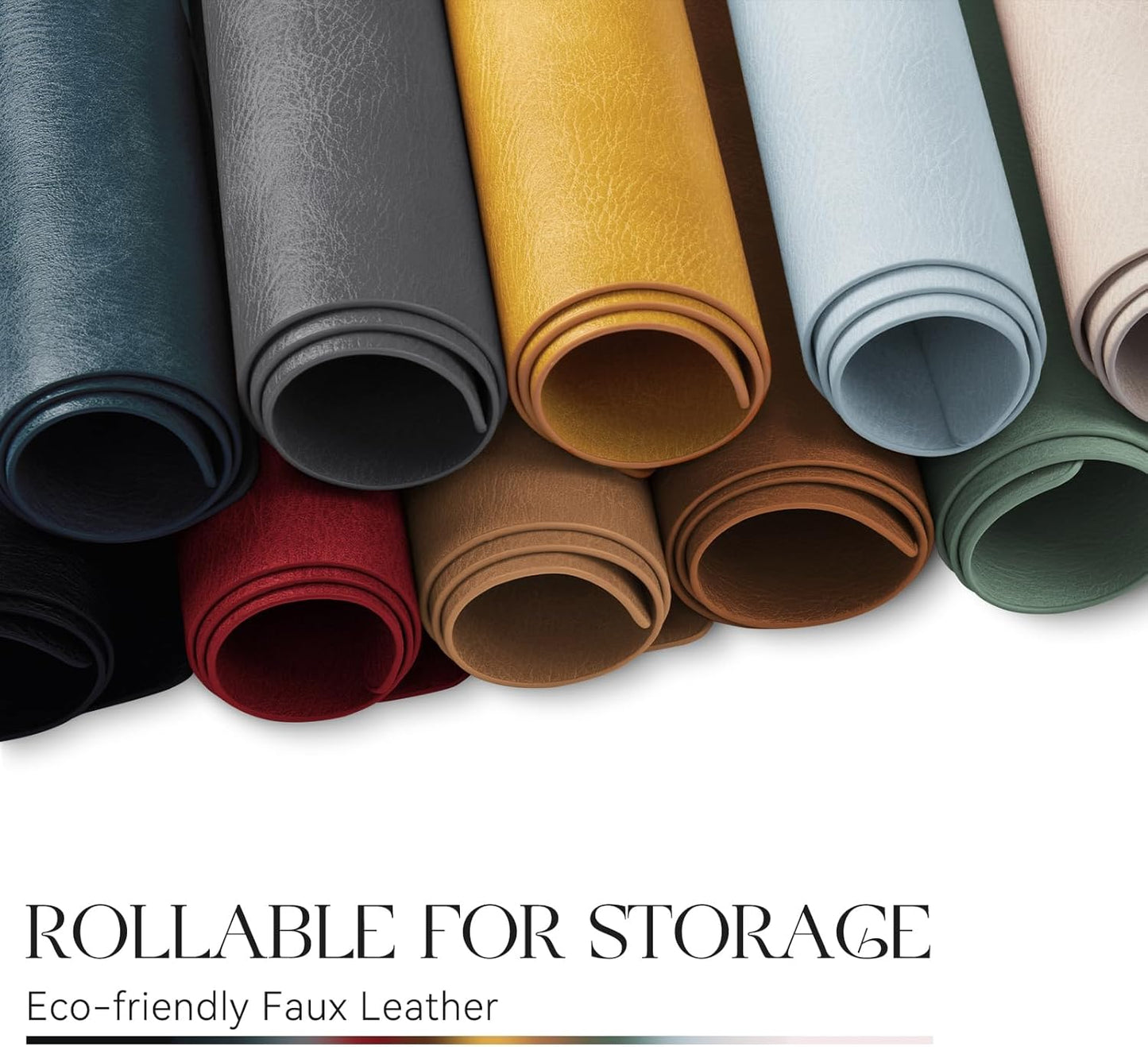 MOSAYT Vinyl Placemats Set of 8-12 X 17 Inch - Faux Leather 100% Waterproof Oil-Proof Wipeable PU