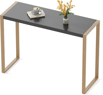 PHI VILLA Outdoor Bar Table for 2-4 Person - 55" W x 40" H Bar Height Patio Bistro Table with Stone