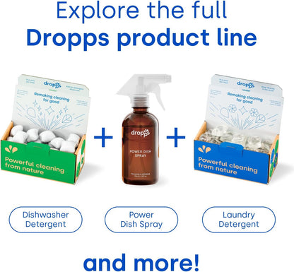Dropps Free + Clear Biobased Power Laundry Detergent Pods, Unscented (140 Count) - HE Compatible
