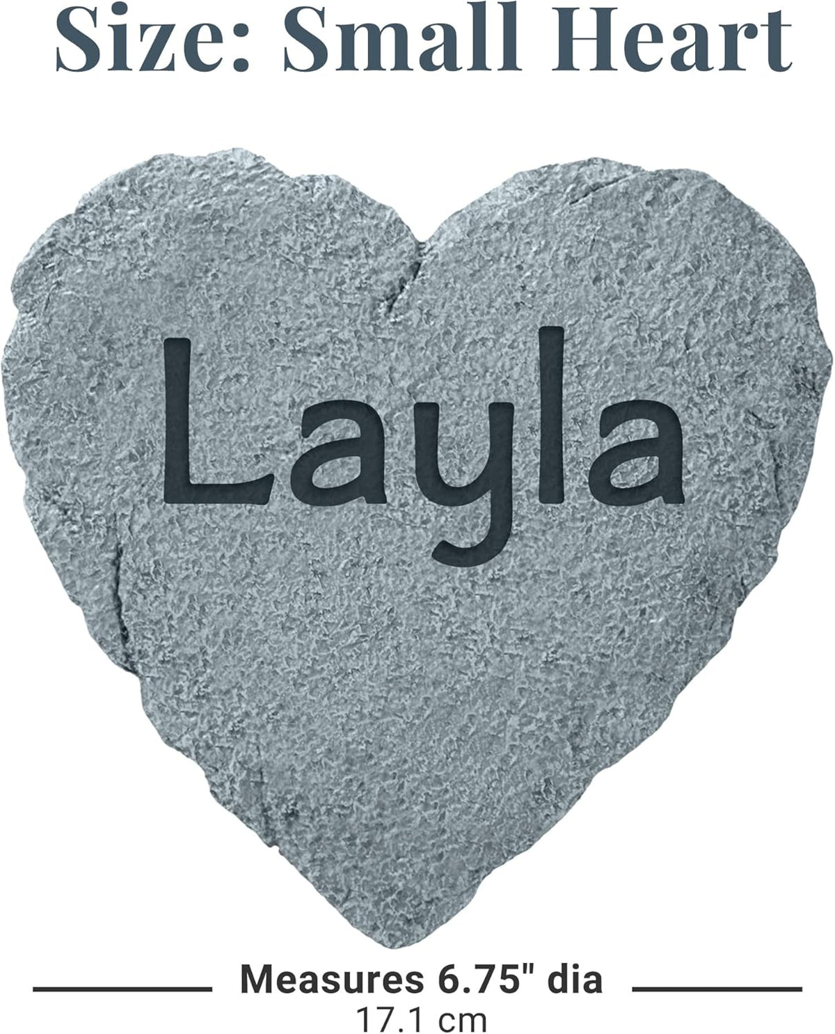 Let's Make Memories Personalized Garden Stone - Resin - Custom Garden Décor - Heart Stepping Stone