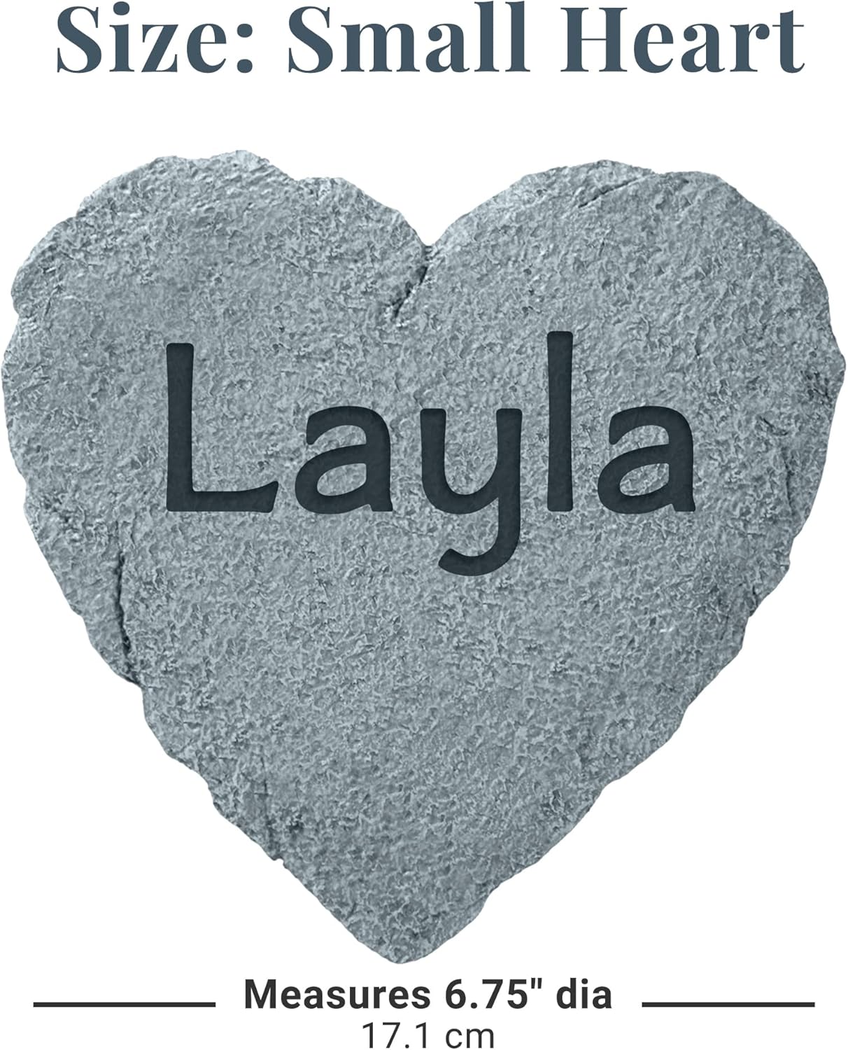 Let's Make Memories Personalized Garden Stone - Resin - Custom Garden Décor - Heart Stepping Stone