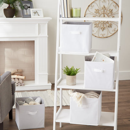 DII Collapsible Storage Organizer Bin, Small, 11" Cube, White, 4 Count