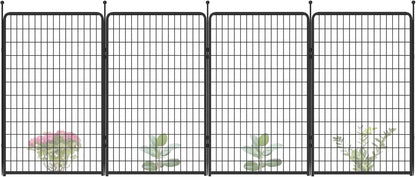 FXW Garden Fence Outdoor for The Yard – 50in(H) x 10.0ft(L) Heavy Duty Metal Animal Barrier for Dog