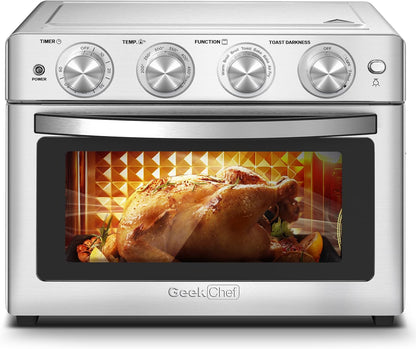 Geek Chef 26 QT Air Fryer Oven, Big Air Fryer, Toast Oven with Bake, Roast, Pizza, Easy to Use &
