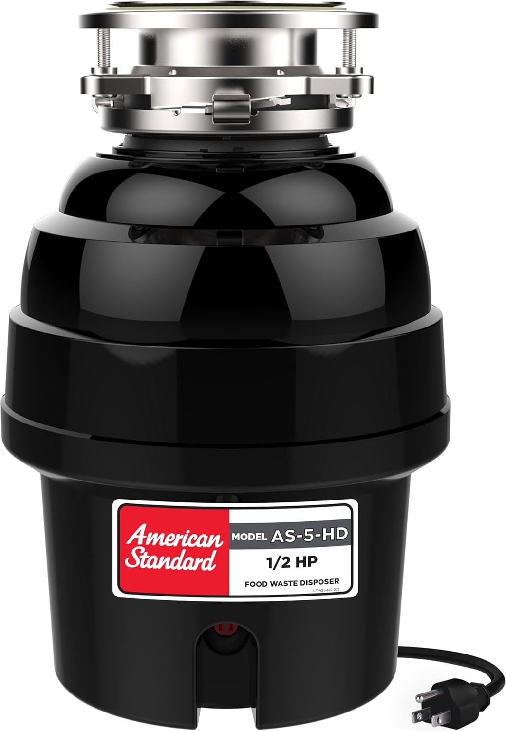 American Standard 10-US-AS-5-HD Garbage Disposal Anti-Jam Stainless Steel Food Waste Grinding