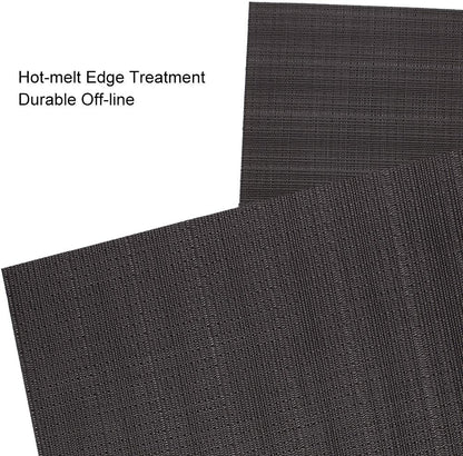Myir JUN Placemats Set of 4, Vinyl Woven Placemats Place Mats Indoor Set of 4 Washable Table Mats