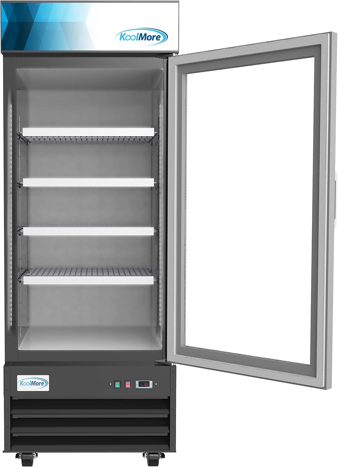 KoolMore MDR-1GD-23C Commercial Glass 1 Door Display Refrigerator Merchandiser - Upright Beverage