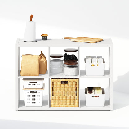 Furinno Cubic Extra Thick 6-Cube Closet Organizers and Storage, White