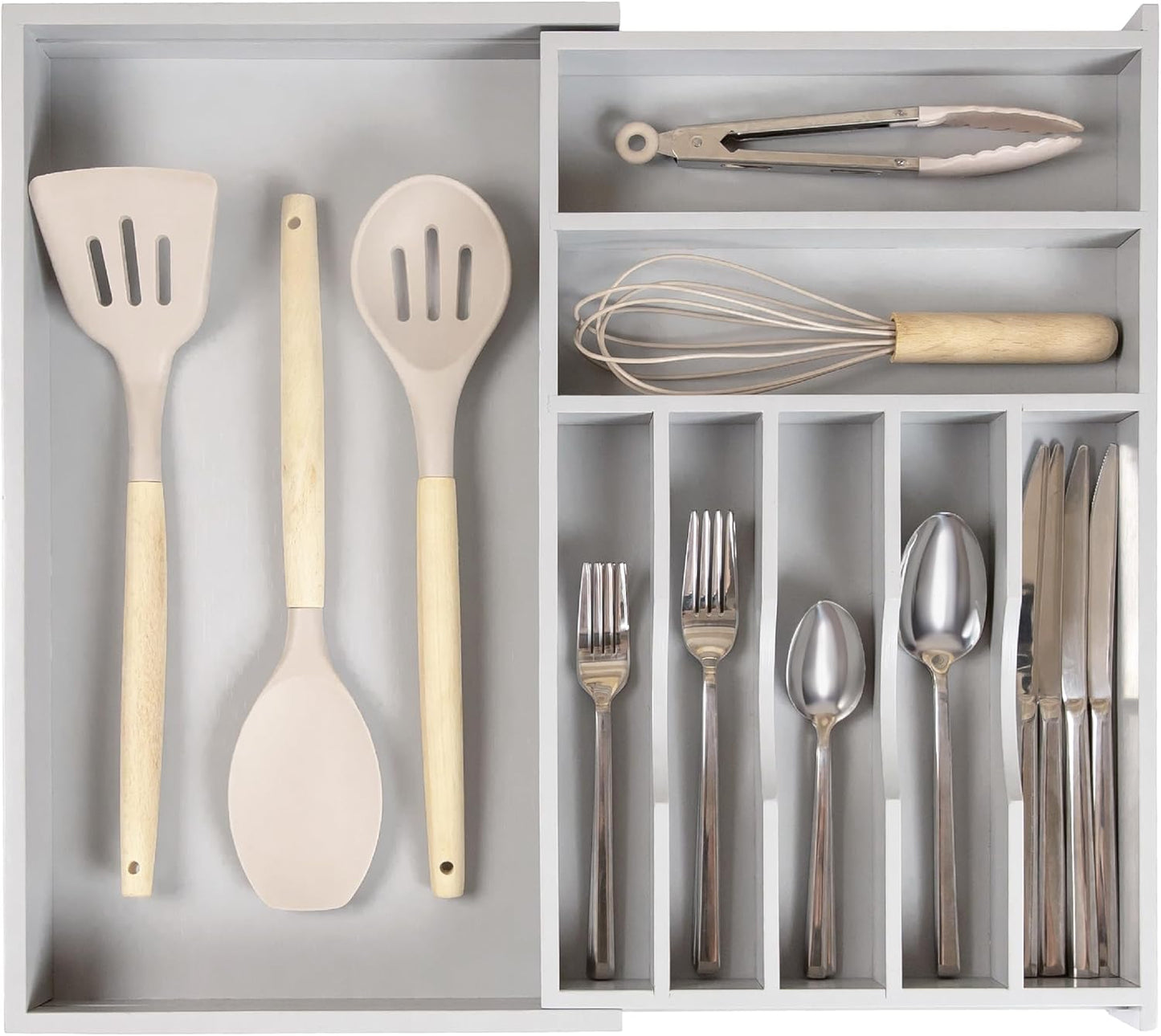 Premium Silverware, Flatware and Utensil Organizer for Kitchen Drawers, Food-Safe Contract Grade