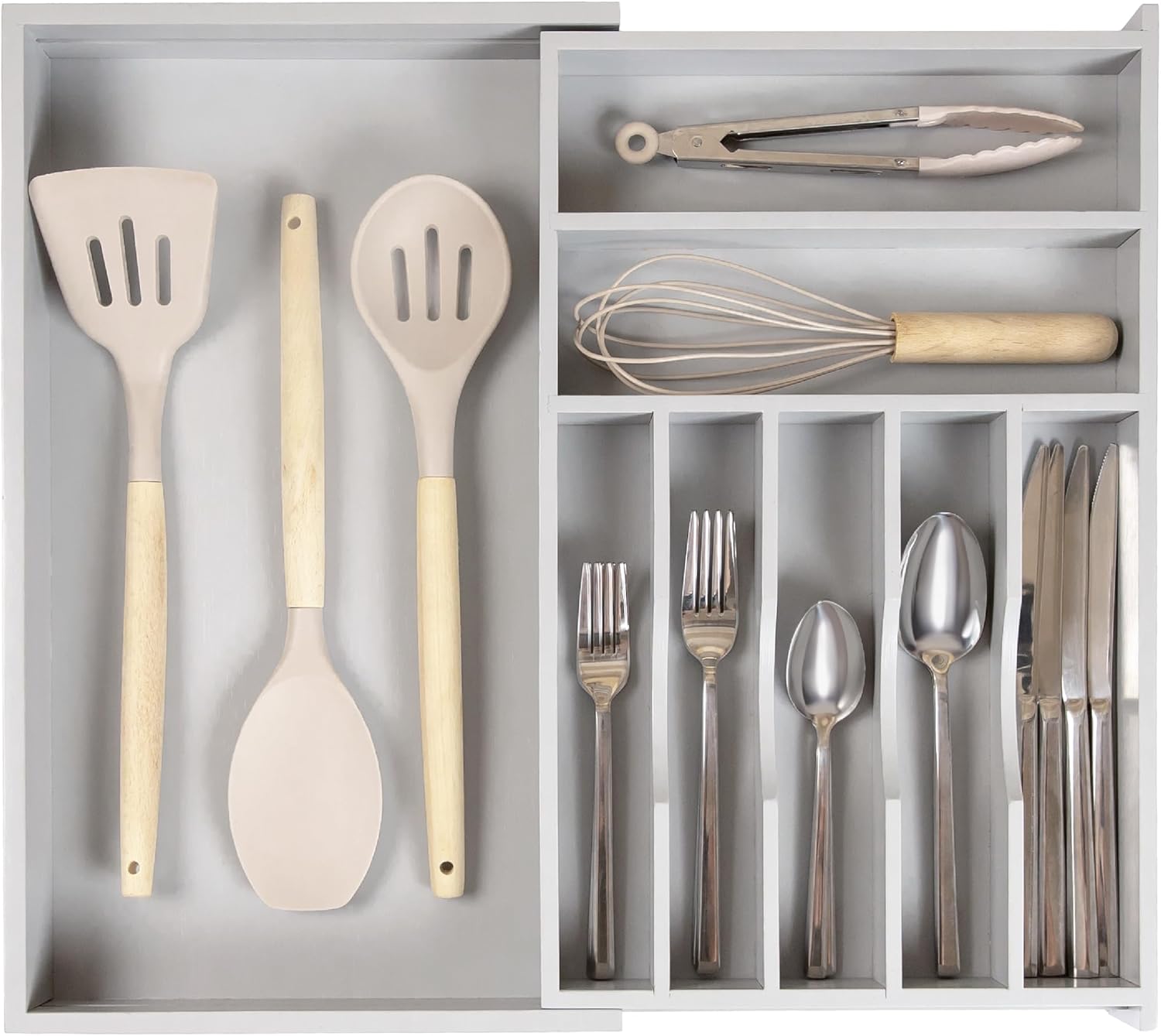 Premium Silverware, Flatware and Utensil Organizer for Kitchen Drawers, Food-Safe Contract Grade