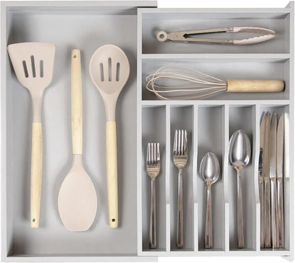Premium Silverware, Flatware and Utensil Organizer for Kitchen Drawers, Food-Safe Contract Grade
