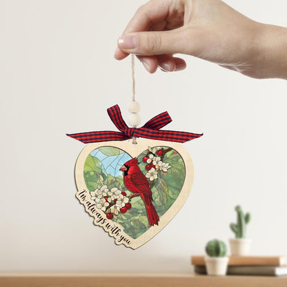 FLAGWIX Sympathy Gifts for Loss of Loved One - Red Cardinal Suncatcher Ornament with Card