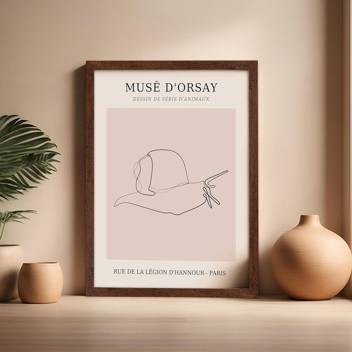 Poster Master Vintage Poster - Retro One Line Snail Drawing Print - Snail Line Art - Minimal Gift