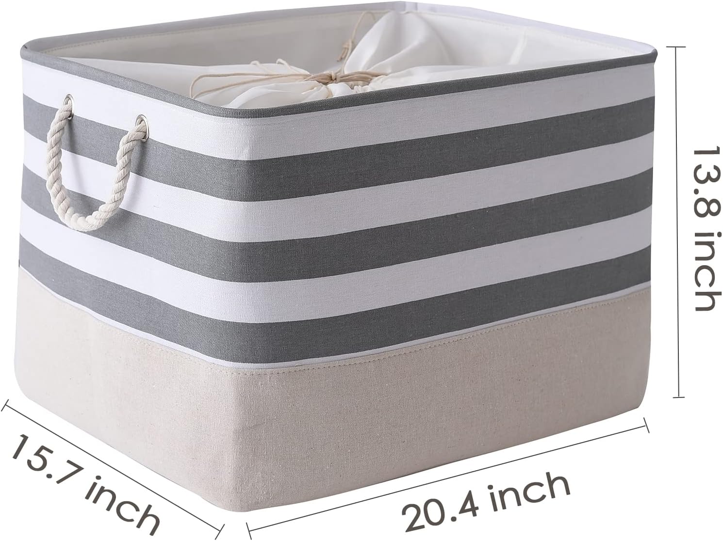 TheWarmHome Jumbo Storage Bins Baskets, Sturdy Fabric Organizing Basket W/Handles, Decorative