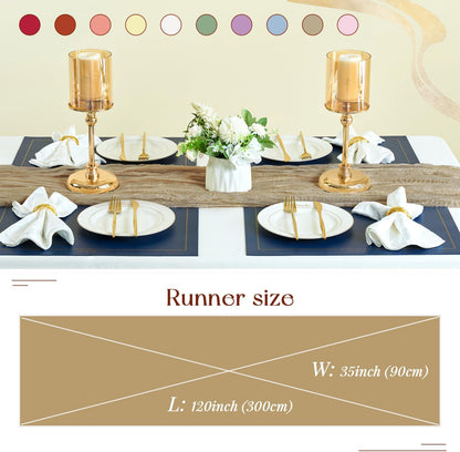 Sioloc Nude Cheesecloth Table Runner Fall Autumn Decor for Home 10ft Table Cloth for Tea Wedding