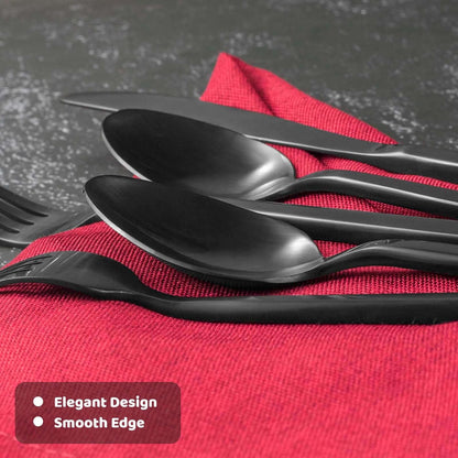 Alata Cube 45-Piece Forged Stainless Steel Flatware Set Cutlery Set with Utensil-Serving Set