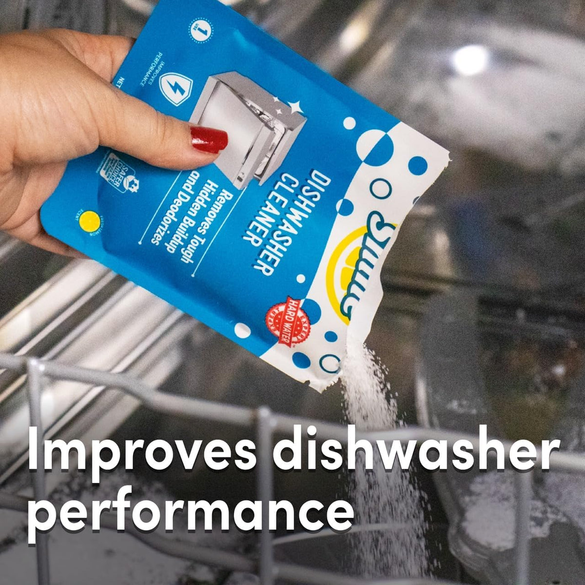 Lemi Shine Natural Dishwasher Cleaner - Dishwasher Cleaner and Deodorizer Powered by Citric Acid