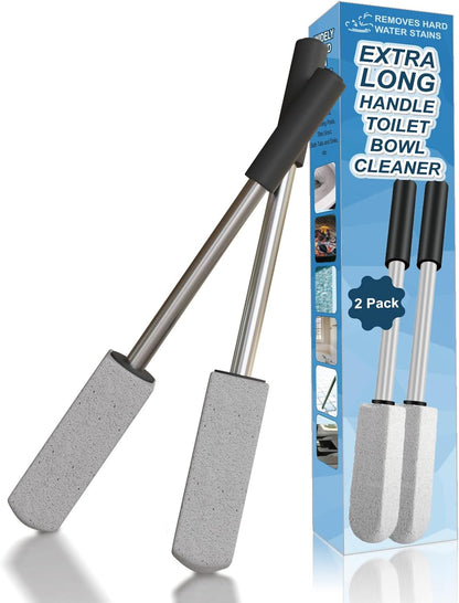 2 Pack Pumice Stone for Toilet Cleaning,16.14In Extra Long Handle Toilet Pumice Stone Toilet Bowl