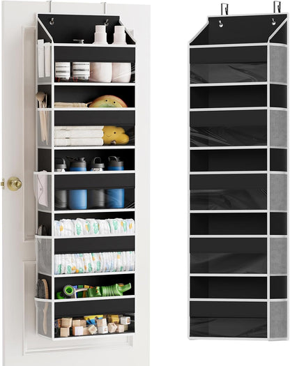 SpaceAid 1 Pack Over The Door Organizer with 5 Large Pockets and 10 Mesh Side Pockets, 5 Layers