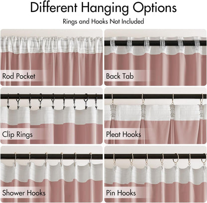 MIULEE Baby Pink Velvet Curtains 90 inches 2 Panels - Luxury Room Darkening Window Drapes for