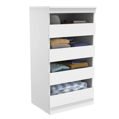 ClosetMaid Modular Storage Unit with 4 Drawers, Wood Closet Organizer, Stacking, Full Backer