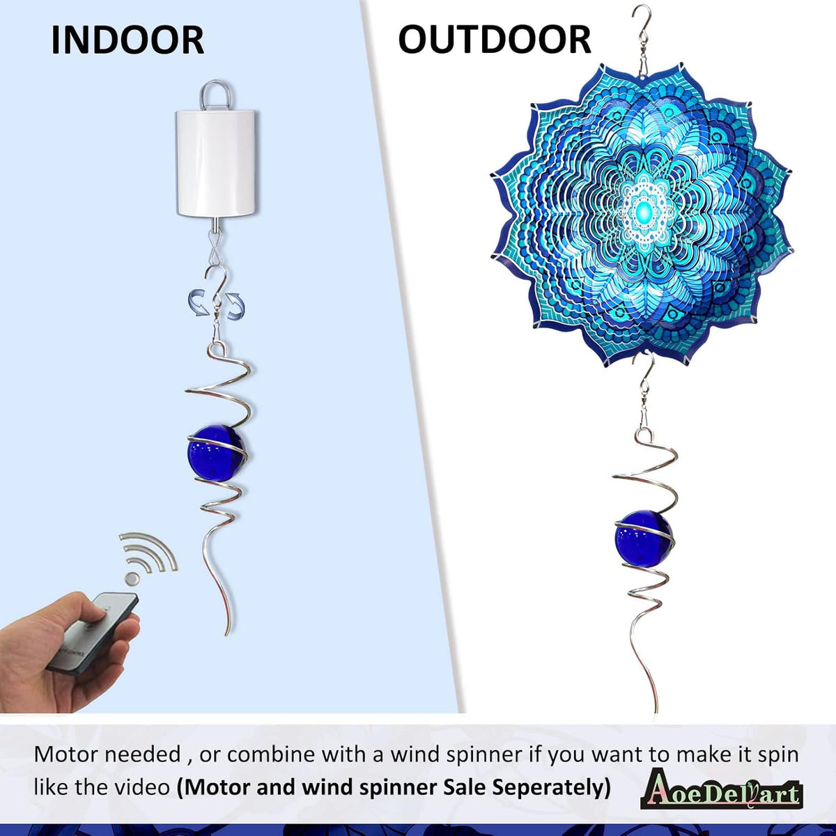 Wind Spinner Tail Gazing Ball Spiral Tail Wind Spinner Stabilizer Sun Catcher Visual Illusion in