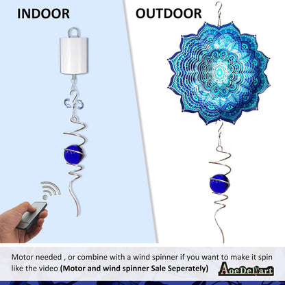 Wind Spinner Tail Gazing Ball Spiral Tail Wind Spinner Stabilizer Sun Catcher Visual Illusion in