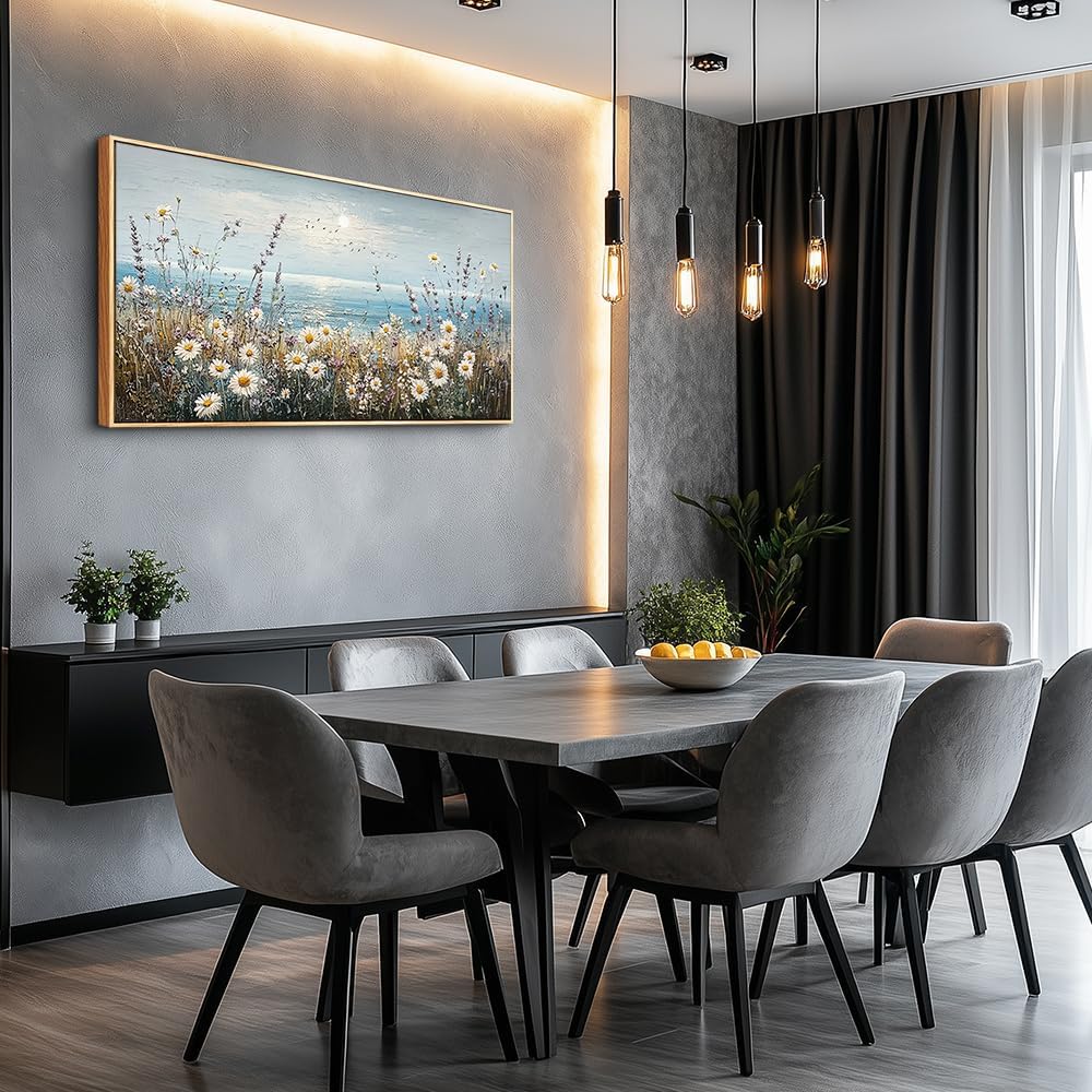 PHAOHUAXM Wall Decor For Living Room Wall Art For Bedroom Office Decorations Blue Ocean Paintings