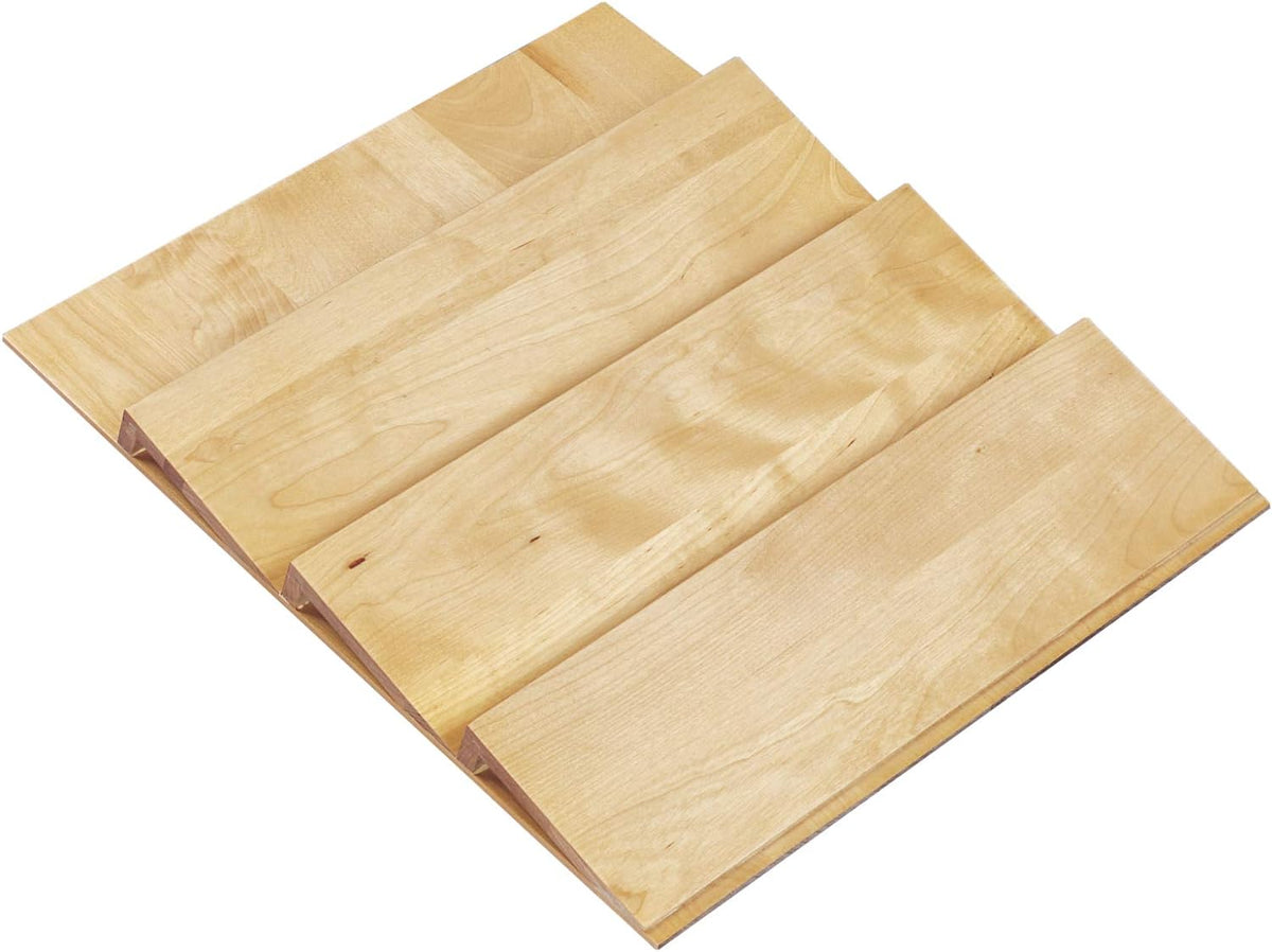 Rev-A-Shelf 16" 3 Tiered Seasoning Organizer, Trim-to-Fit Wooden Kitchen Draw and Cabinet Home