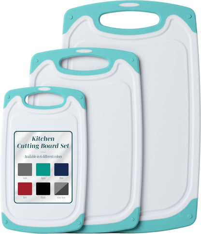Cutting Boards for Kitchen - BPA-Free Chopping Board - Different Sizes & Non Slip Handles