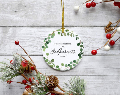 Andaz Press Custom Year Round Ceramic Porcelain Christmas Tree Ornament Keepsake Collectible Gift